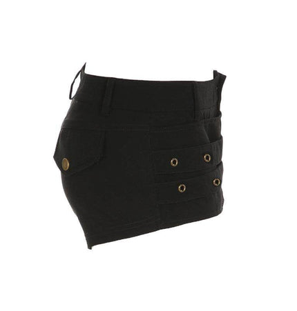 TALKLESSFASHION VOstudio dark punk style lace-up design sense low waist super shorts sexy slim fit hip babes hot pants women