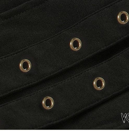 TALKLESSFASHION VOstudio dark punk style lace-up design sense low waist super shorts sexy slim fit hip babes hot pants women