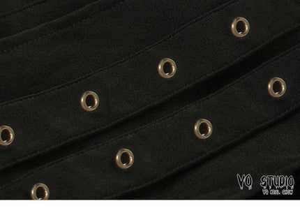 TALKLESSFASHION VOstudio dark punk style lace-up design sense low waist super shorts sexy slim fit hip babes hot pants women