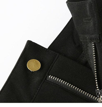 TALKLESSFASHION VOstudio dark punk style lace-up design sense low waist super shorts sexy slim fit hip babes hot pants women