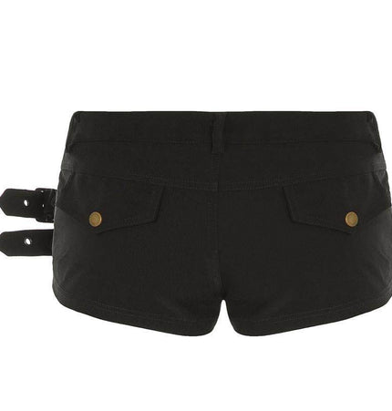 TALKLESSFASHION VOstudio dark punk style lace-up design sense low waist super shorts sexy slim fit hip babes hot pants women