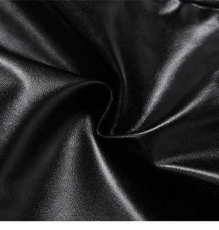 TALKLESSFASHION VOstudio Punk style hot girl PU leather skirt female subculture multi-belt design hip skirt