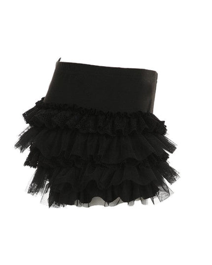 TALKLESSFASHION VOstudio Subculture Spice Lace Lace Cake Skirt Female Dark Sexy High Waist A-Line Panty Skirt