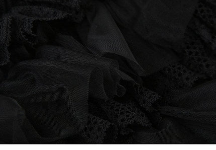 TALKLESSFASHION VOstudio Subculture Spice Lace Lace Cake Skirt Female Dark Sexy High Waist A-Line Panty Skirt