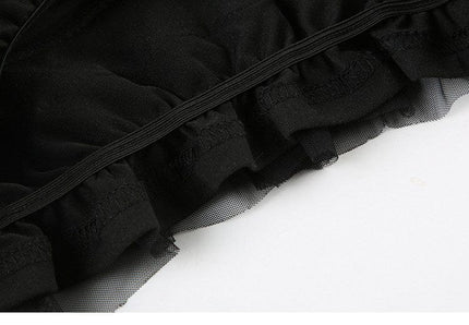 TALKLESSFASHION VOstudio Subculture Spice Lace Lace Cake Skirt Female Dark Sexy High Waist A-Line Panty Skirt