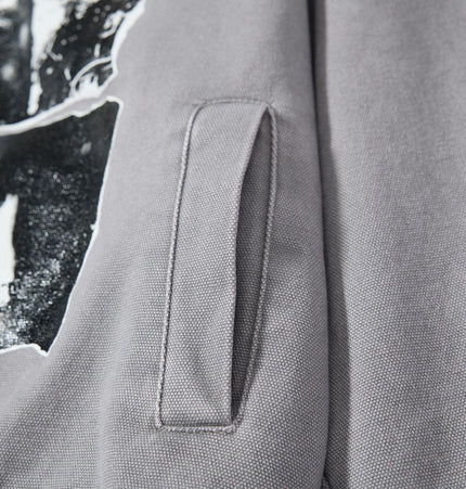 TALKLESSFASHION Washed Canvas Flight Bomber Jacket