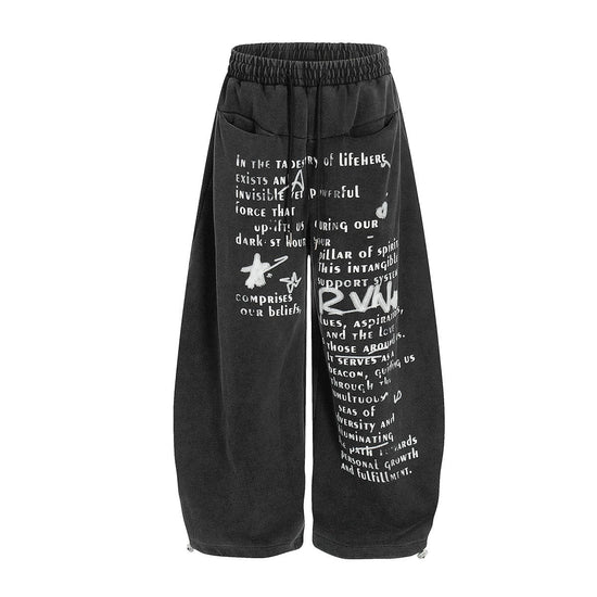 Washed Scimitar Wide Sweatpants