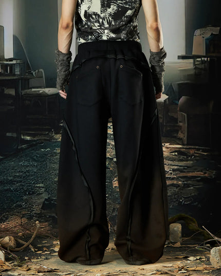 TALKLESSFASHION Wasteland Cropped Hooded Vest & Slacks Set