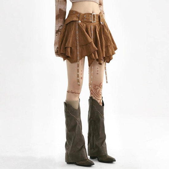 Irregular Ruffle Skirt