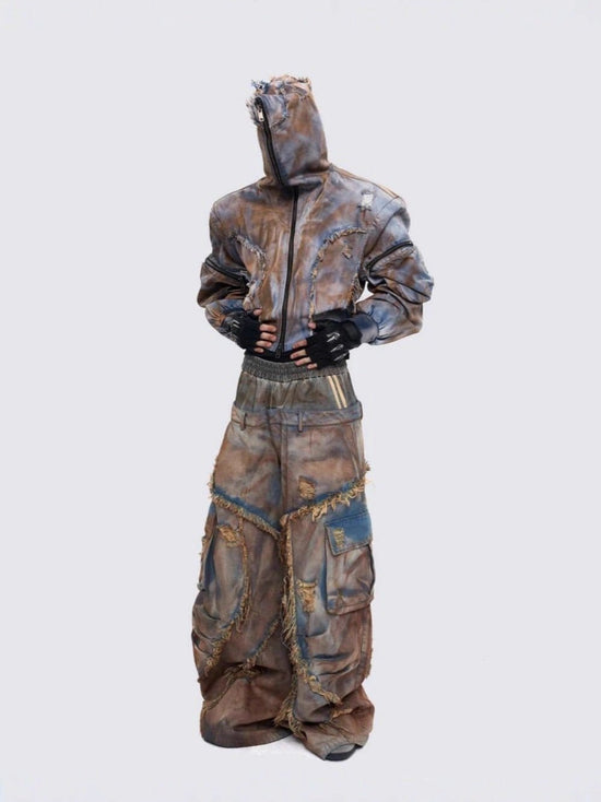 Wasteland Mud-Dye Broken Denim