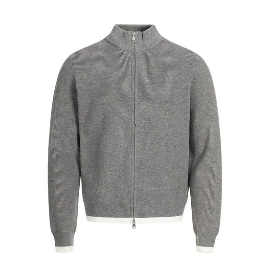 Double-Zip Knit Shell