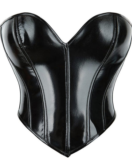 TALKLESSFASHION XS / black The new PVC leather breast support sexy shapewear top Amazon AliExpress wish cross-border e-commerce supply delivery