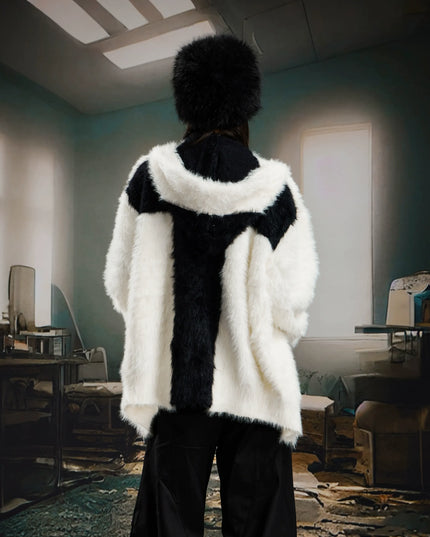 TALKLESSFASHION Y2K Mohair Hooded Cardigan