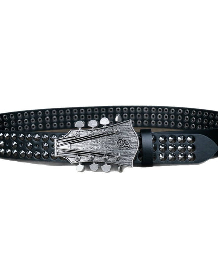 TALKLESSFASHION Y2K Punk Rivet Guitar Belt